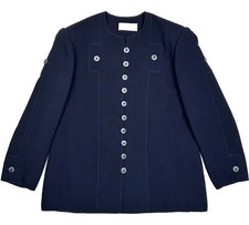 Nina Raynor Blazer Women’s 14/16 Navy Blue Jacket Unlined