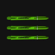 WINMAU PRISM POLYCARBONATE  DART SHAFTS..CLEAR GREEN MEDIUM 46MM