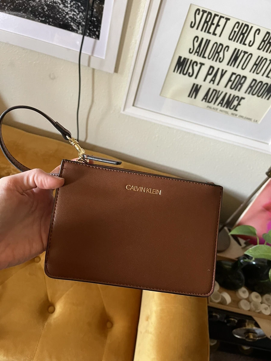 Calvin klein top wristlet pouch