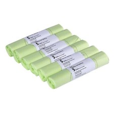 300 x Compostable 5 Litre Tie Handle Food Waste Caddy Bags-Bin Liners-EN13432