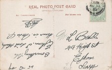 FAMILY HISTORY POSTCARD - BALL - ELHAM HIGH STREET c1909