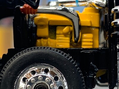 Modellino DCP 1:64 Peterbilt 379 Nero Flattop Con Rimorchio Walinga - Nuovo