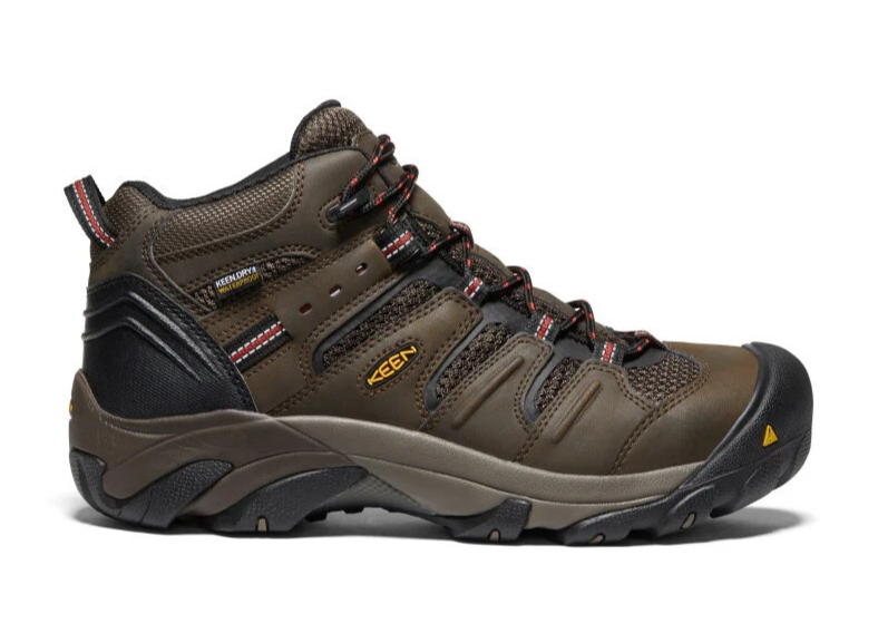 Keen Utility Lansing Mid Work Uomo Punta Acciaio Impermeabile Marrone 1022098 US 7 Larghe