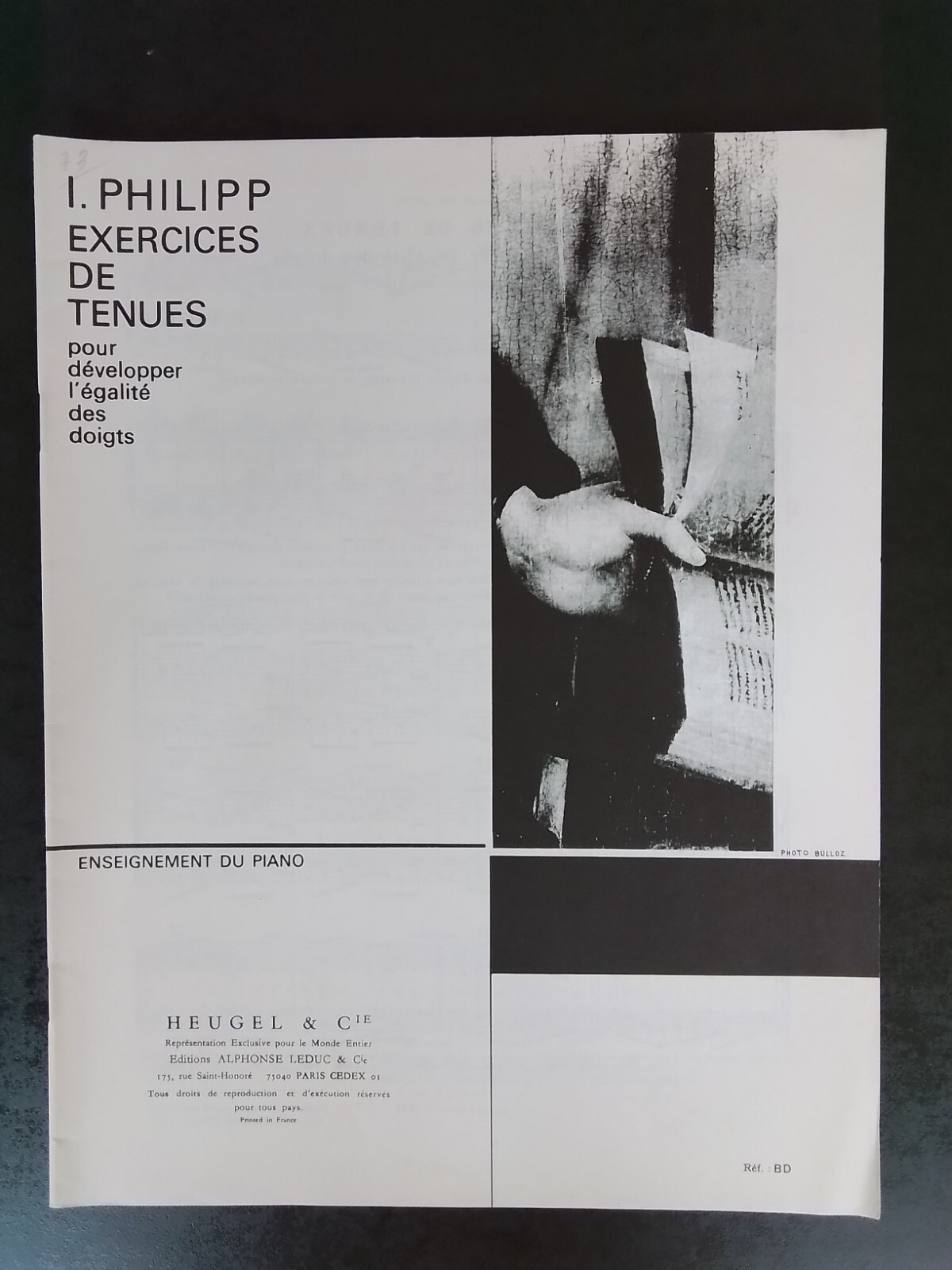 Exercices de tenues Isidore Philipp pour délier les doigts et corriger la raideur au piano