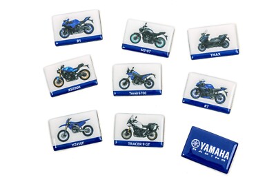 Offizielle 2024 Yamaha Kühlschrankmagnete, 9er Set, R1, MT-07, R7, XSR900, Tenere 700