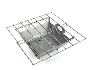 VARGO Japan Titanium Fire Box Wood Stove Grill Pan T-433