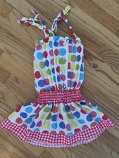 Jelly the Pug Pink Glitter Collection Rainbow Dot Country Fair Dress Size 2T