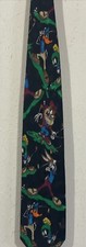 Vintage Looney Tunes Mania Golf Men's Neck Tie 1994 Bugs Bunny Taz