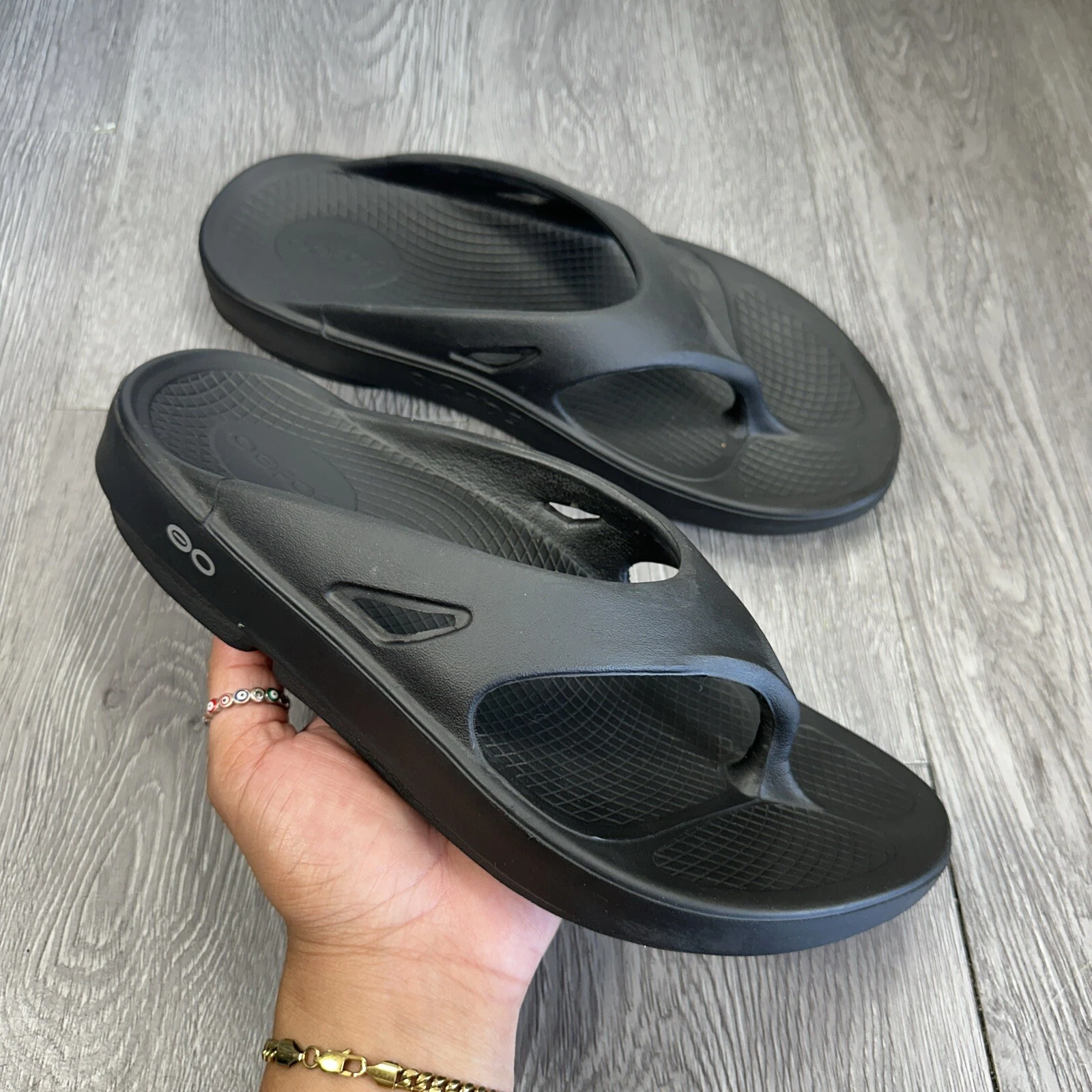 OOFOS OOriginal Flip Flop Men’s 6/ Women 8 Sandals Comfort Recovery Shoes Black
