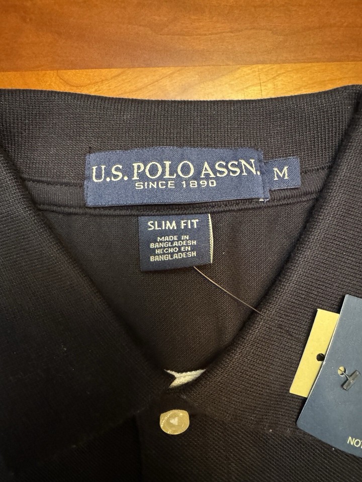 New U.S. Polo Assn. Men's Short Sleeve Polo Black Color Size M eBay