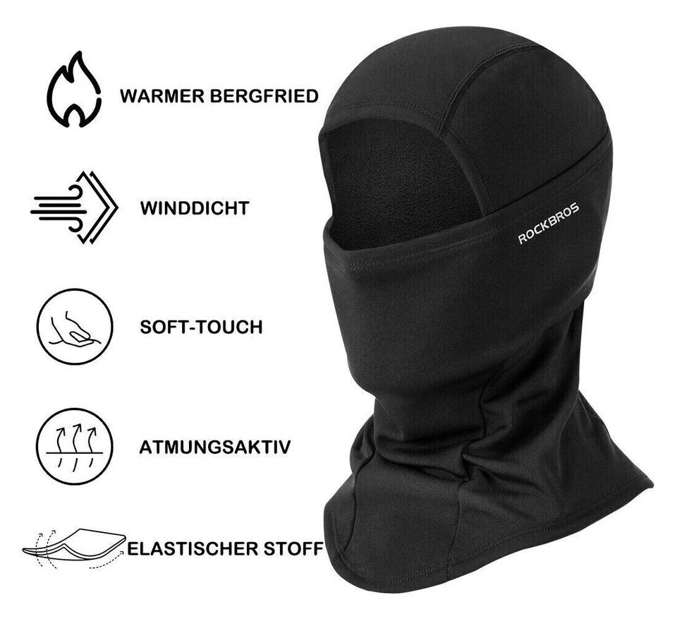 ROCKBROS Winter 2 PCS Sturmhaube Balaclava Winddicht Warm Radfahren Motorrad Ski - Bild 2 von 4