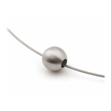 Boccia Damen Anhänger Kugel, Titan Reintitan Ø10mm klein satiniert 0709-010 