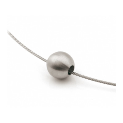 Boccia Damen Anhänger Kugel, Titan Reintitan Ø10mm klein satiniert 0709-010 