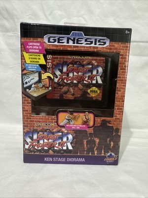 Console Heroes SEGA Genesis Street Fighter II Ken Stage Diorama NEW Sealed Ryu K