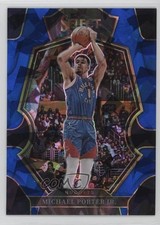 2022 Panini Select Premier Level Blue Cracked Ice Prizm Michael Porter Jr 1mz7