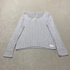 Odd Molly Jumper Women's UK 12-14 Size 2 Grey Open-Knit Cotton