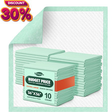 Disposable Bed Pads 36'' X 36'' Heavy Duty Underpads Extra Large Incontinence 10
