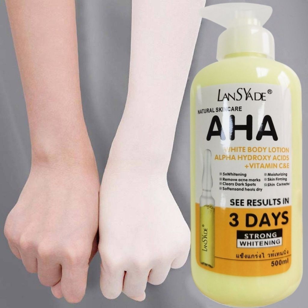 AHA Strong Brightening Body Cream Hydroxy Acid Vitamin C Whitening 500ml (USA)..