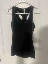 NWT Under Armour Womens 2 in 1 Knockout Tank Heat Gear Black Size Small