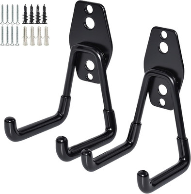 Geewatom 2 Pack Garage Storage Utility Hooks，Garage Garden Tool Organizer，Steel