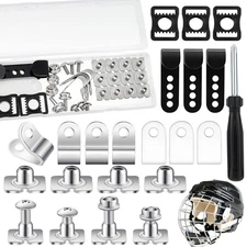 33 Pcs Hockey Helmet Repair Kit Football Helmet Repair Kit Including J Clips ...