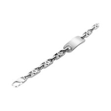 LINKS OF LONDON Soho Dog Tag Bracelet Sterling Silver Link M RRP215 