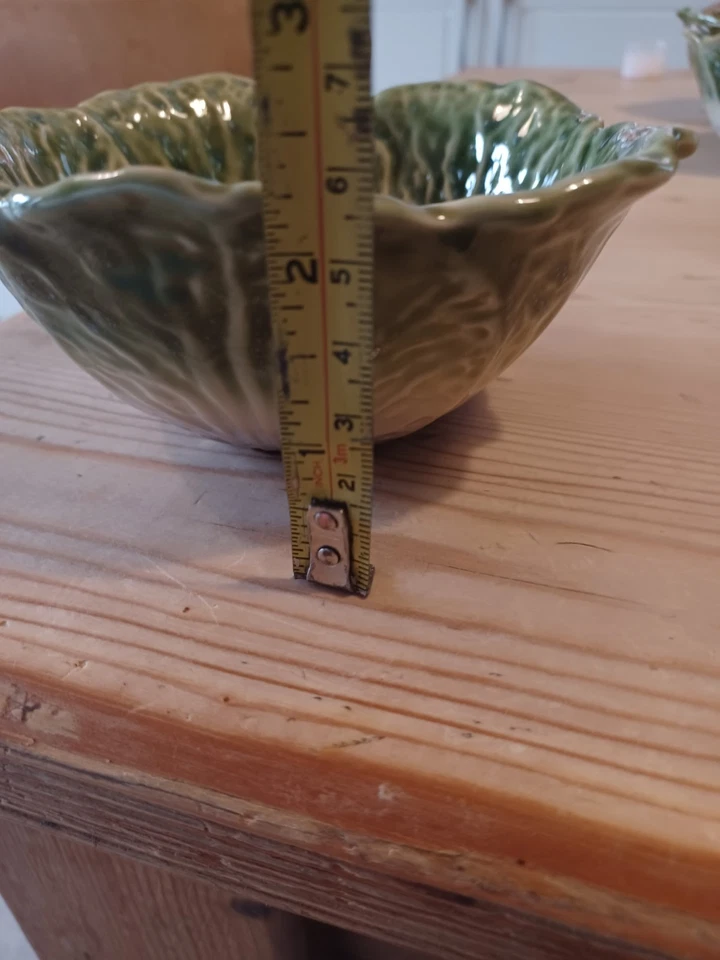 6 x cabbage leaf ware bowls new lustre effect joyette bordallo pinheiro style - Image 3 of 4