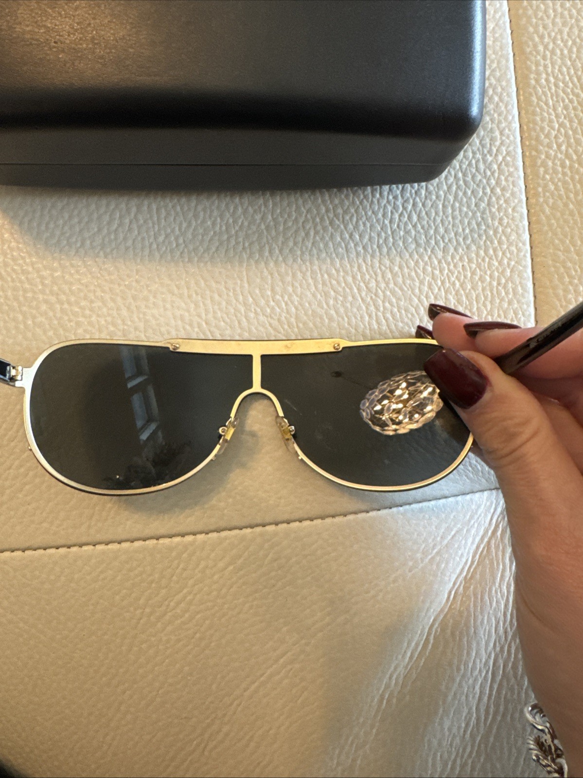 Authentic Versace Pilot Shape Sunglasses (read) - image 12