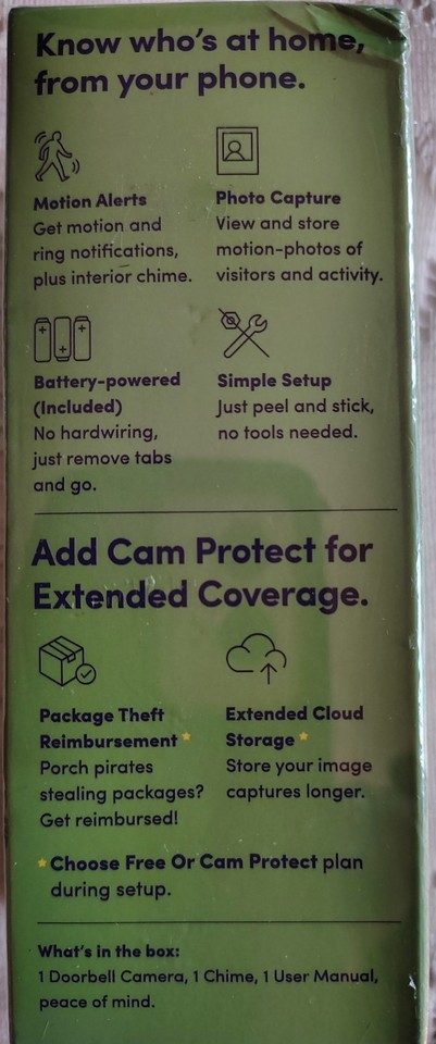 Kangaroo Wireless Doorbell Camera, Motion Alerts, Photo Capture, Chime ...