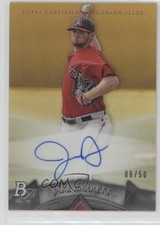 2014 Bowman Platinum Prospects Gold Refractor 6/50 Jake Barrett #AP-JB Auto 0ed