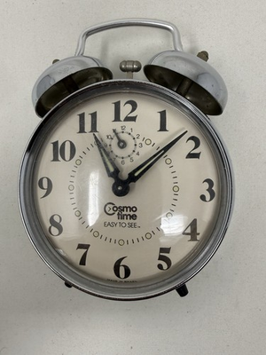 #ad Vintage MCM Cosmo Time Easy To See Twin Bell Alarm Clock Glow In The Dark $19.99