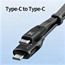 2 in 1 OTG Data Cable Type C to Type C/USB-C Fast Charging Cord For iPhone 17 16