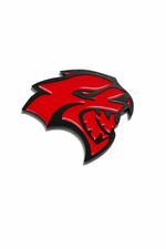 1pc Large Fender Emblem Badge Hellcat Srt Red And Black Charger Challenger09-26 1pc Large Fender Emblem Badge Hellcat Srt Red And Black Charger Challenger09-26