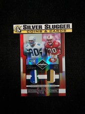 2006 Jerry Rice Steve Largent Leaf Limited Matching Numbers Game Used Patch /25