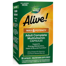 Nature's Way Alive Max6 Max Potency Daily Multivitamin 90 capsules 10/31/2026