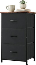 3-Drawer Dresser with Removable Fabric Bins, Multi-Functional Storage Organizer