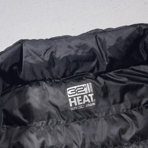 32 Degrees Heat Jacket Mens 2XL Black Down Packable Puffer Lightweight Full Zip - Picture 6 of 9