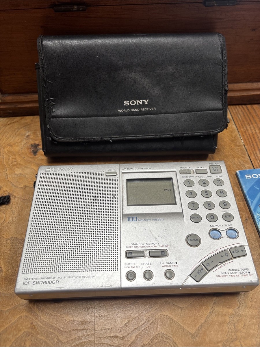 Sony ICF-SW7600GR SW,FM,AMチューナー Sony ICF-SW7600GR AM/FM Radio Silver Good | eBay
