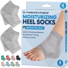 Dr. Frederick's Original Moisturizing Heel Socks for Dry Cracked Heels Treatment