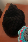 knit hat beanie, handmade by professional knitter, black, women's one-size — photo 2