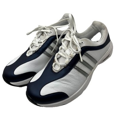 Adidas Adiprene SBT Women's Golf Shoes Size 6 White Grey Navy Blue Traxion