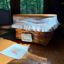 LONGABERGER 2002 Mother's Day Mom's Memories Basket Combo Set w/Cards--NEW/CLEAN