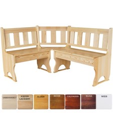 Banc d'angle pin BOIS MASSIF écologique DIFFÉRENTES COULEURS - NEUF