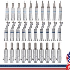 1-10 Dental Low Slow Speed Handpiece Contra Angle Air Motor 2Holes NSK Style USA