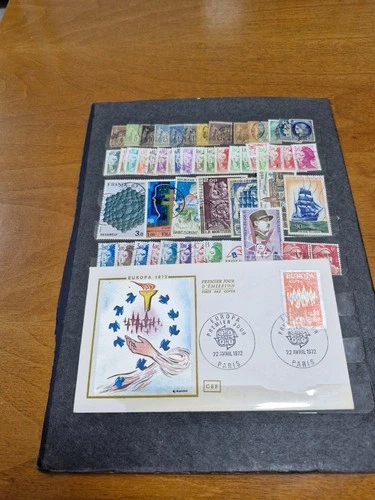 France 2 -1925-90 - 1 first day cover & 50 diffferent  used st. for collection