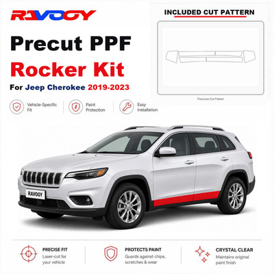 Precut PPF Rocker Panel Kit Clear Bra 8.5mil TPU For 2019-2023 Jeep Cherokee