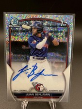 2023 Bowman Chrome Juan Benjamin Clevela Guardians RC Auto Speckled /299 CPA-JBN