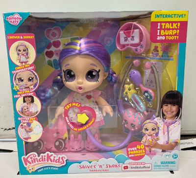 Kindi Kids Shiver N Shake Rainbow Kate - Pre-School Play Doll - 40+ Sounds