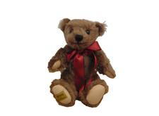 MerryThought Shrewsbury Chocolate Mohair Teddy Bear 35cm Made in England