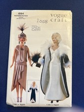 Vogue 694 Circa 1920's  1930's Vintage Outfits 11.5" Doll Clothes Pattern Uncut
